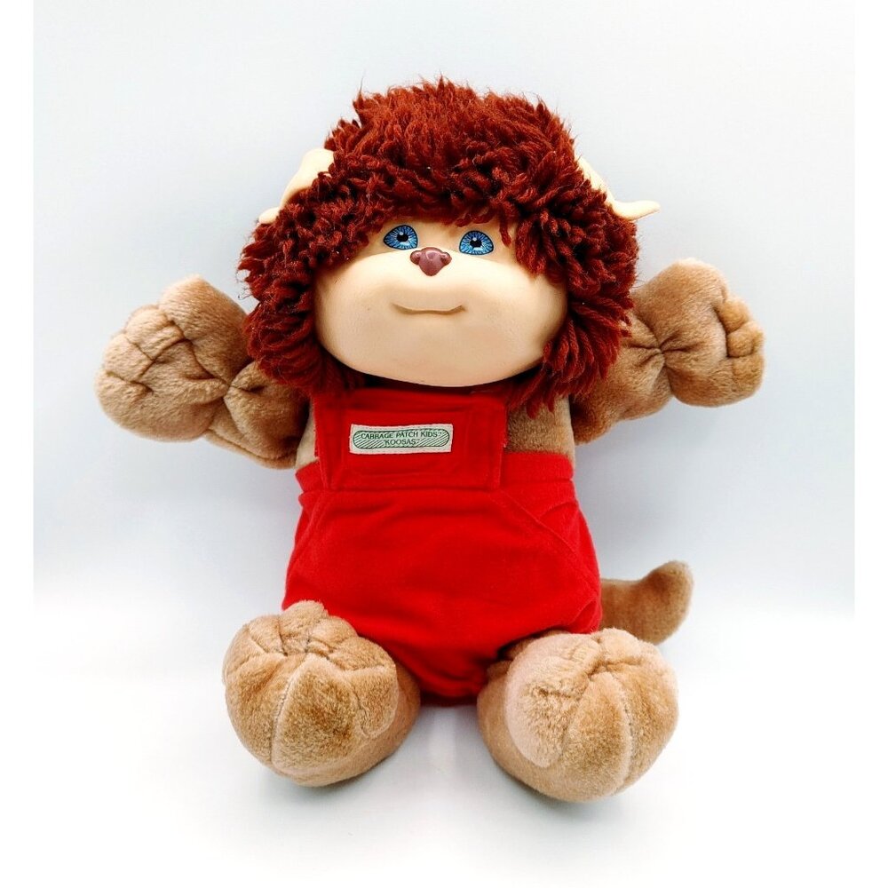Cabbage Patch Kids Doll Koosas 1983 Coleco 15 inch Original Red Overalls